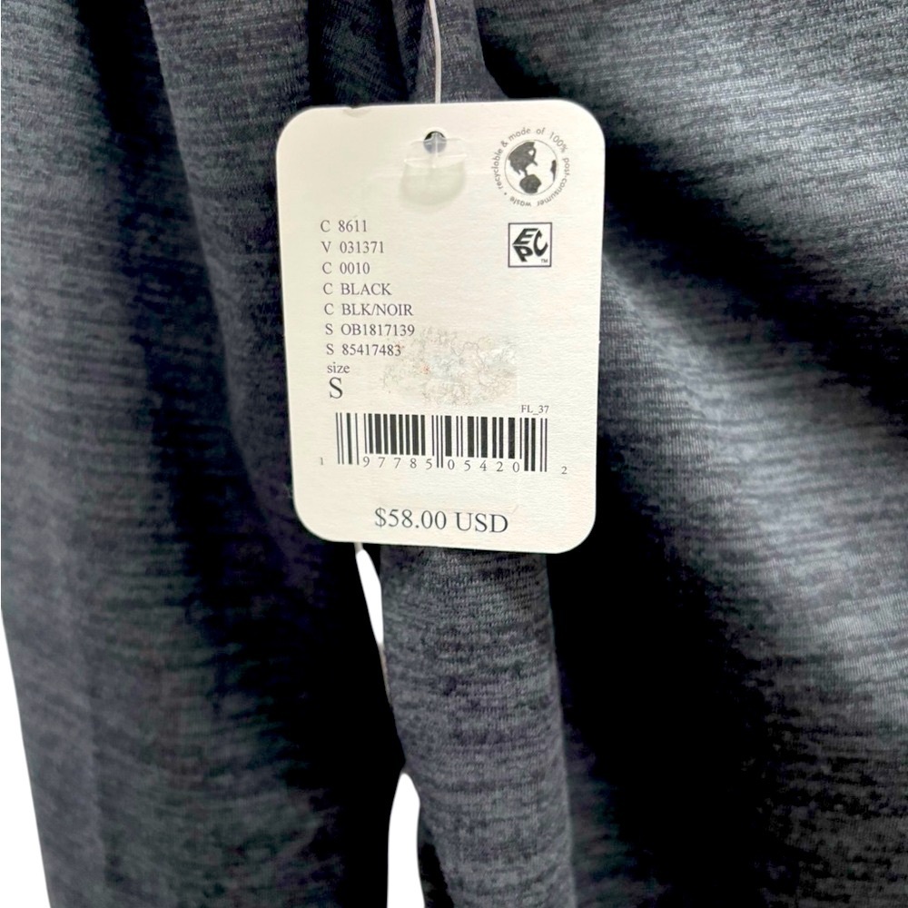 NWT Free People Movement Black Long Sleeve Ruched Seam Activewear Women’s Small - Picture 8 of 10